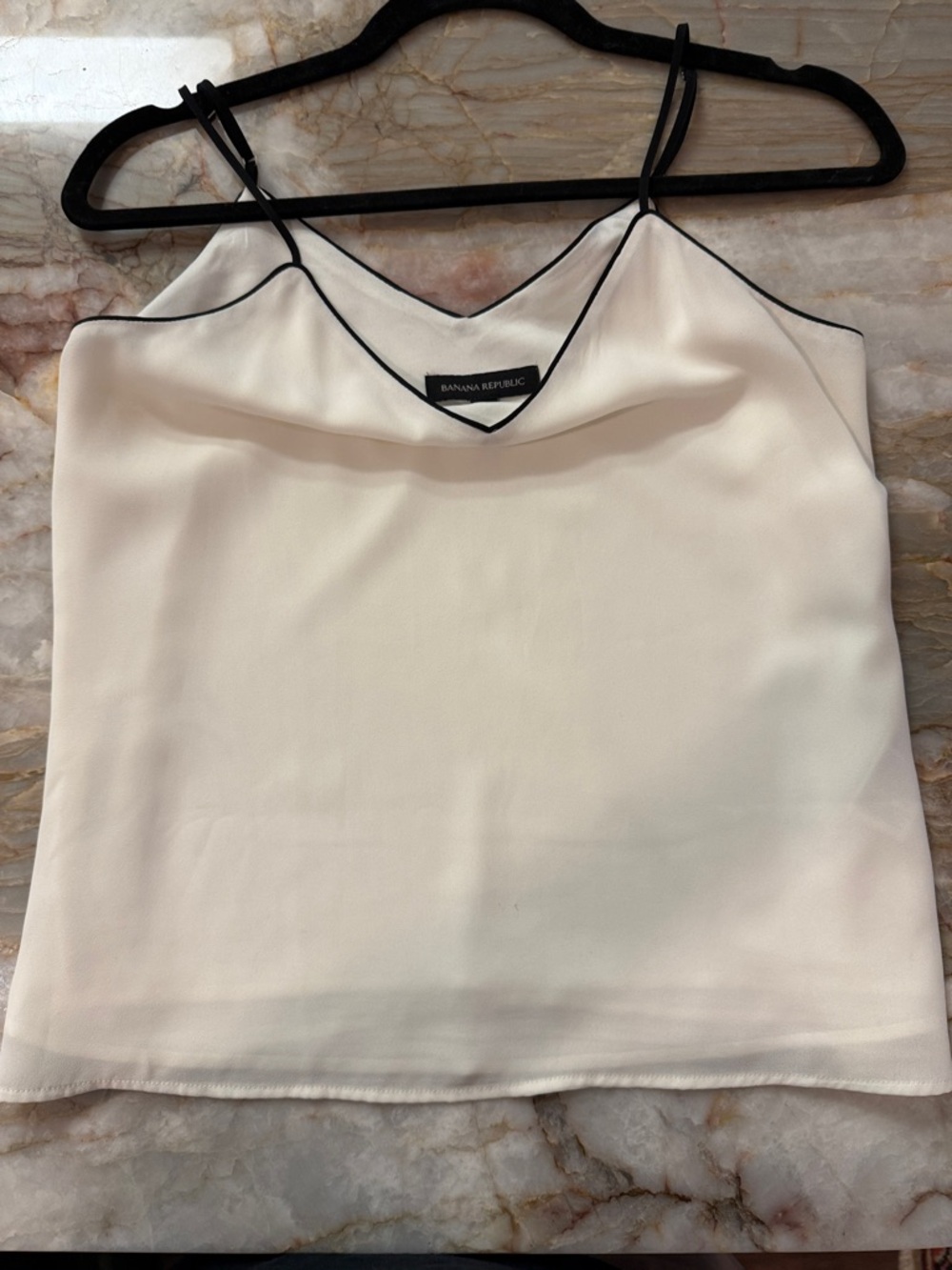 Banana Republic Cream Cami with Black Trim